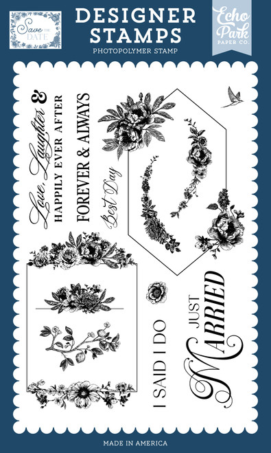 Echo Park Save The Date Stamp Set-I Said I Do Stamp Set - 5A003J1S-1HD5D - 810208645954