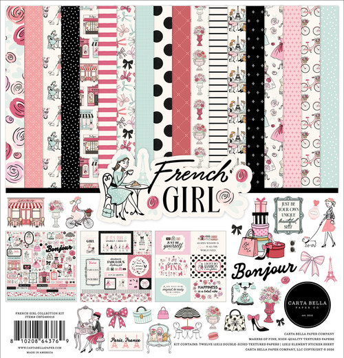 Carta Bella Collection Kit 12"X12"-French Girl - 5A003HPL-1HCYT - 810208643769