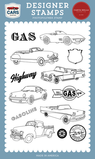 Carta Bella Cars Stamp Set-Vintage Vehicles - 5A003HRN-1HCZ7 - 810192599660 Carta Bella Cars Stamp Set-Vintage Vehicles - 5A003HRN-1HCZ7 - 810192599660