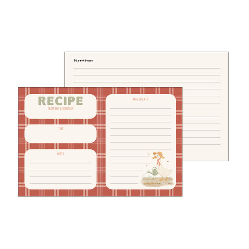 Echo Park Recipe Cards 4"X6"-Silly Goose - 5A003HVT-1HD20