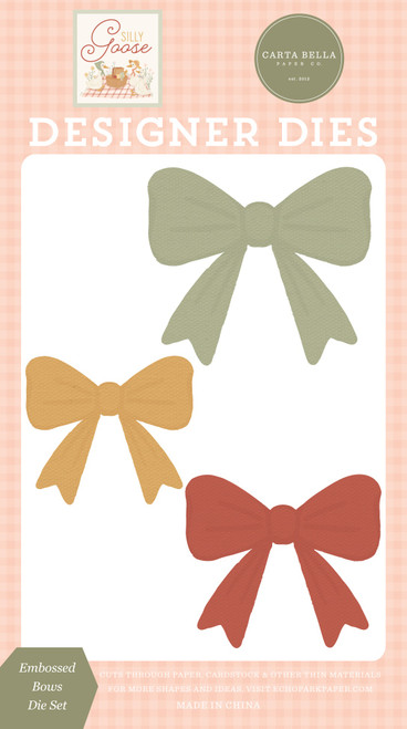 Carta Bella Silly Goose Die Set-Embossed Bows - 5A003HNN-1HCYQ - 810192599578