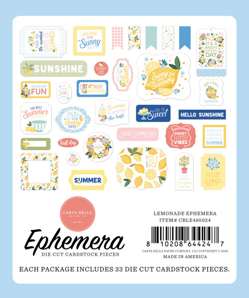 Carta Bella Ephemera-Lemonade - 5A003HW1-1HCZW