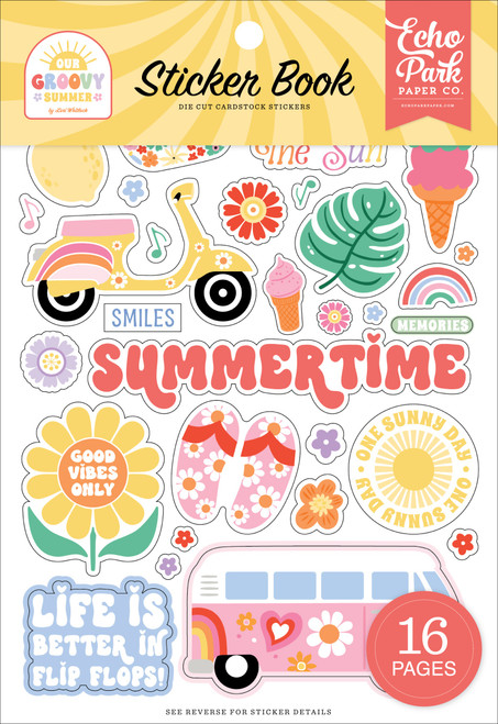 Echo Park Sticker Book-Our Groovy Summer - 5A003HTM-1HD26 - 810192599530
