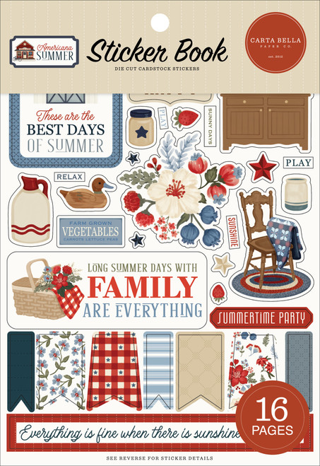 Carta Bella Sticker Book-Americana Summer - 5A003HXK-1HD0B - 810208641161