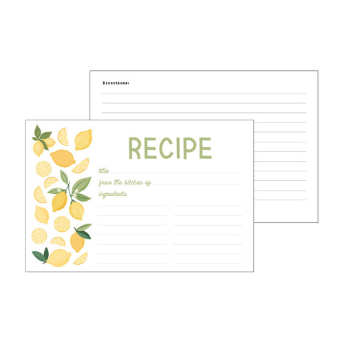 Echo Park Recipe Cards 4"X6"-Lemondade - 5A003HTQ-1HD2N