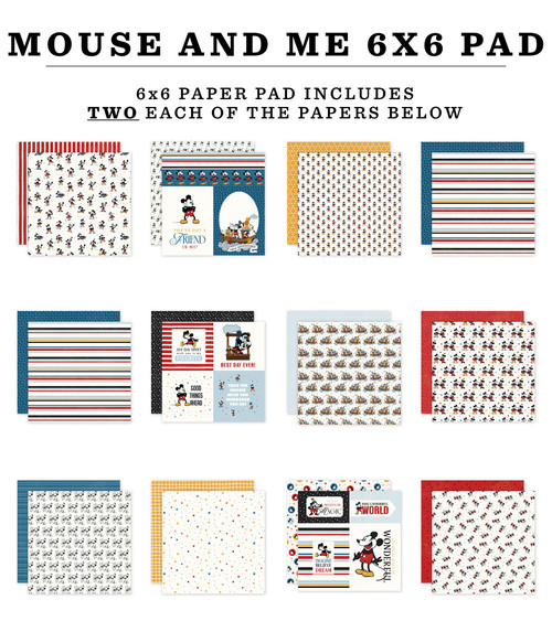 Echo Park Double-Sided Paper Pad 6"X6"-Mouse And Me - 5A003HNC-1HCTP