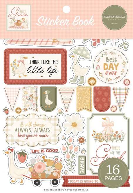 Carta Bella Sticker Book-Silly Goose - 5A003HMZ-1HCXK - 810192598663