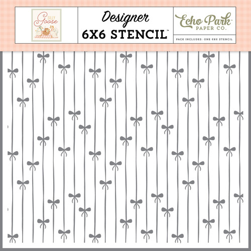 Carta Bella Silly Goose Stencil 6"X6"-Tied In A Bow - 5A003HNT-1HCXR - 810208641079 Carta Bella Silly Goose Stencil 6"X6"-Tied In A Bow - 5A003HNT-1HCXR - 810208641079