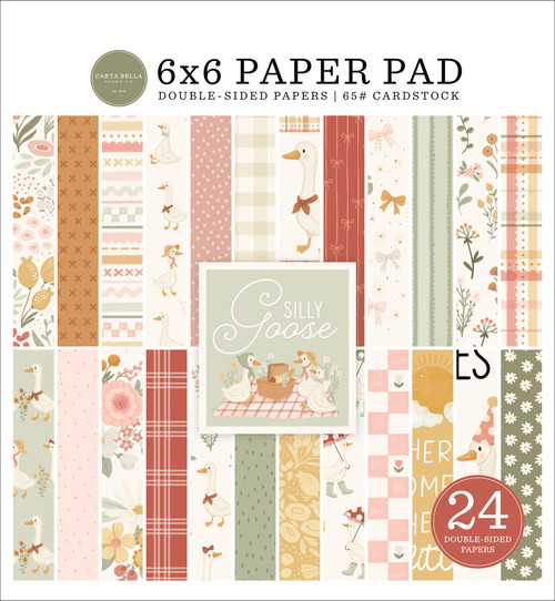 Carta Bela Double-Sided Paper Pad 6"X6"-Silly Goose - 5A003HQ8-1HCSR - 810192599967