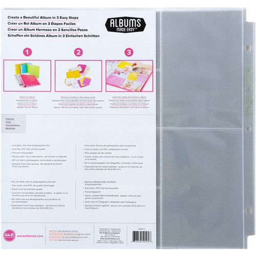 We R Binder Photo Sleeves 12"X12"-4x6; 4x3 - 5A002WP5-1GXGL