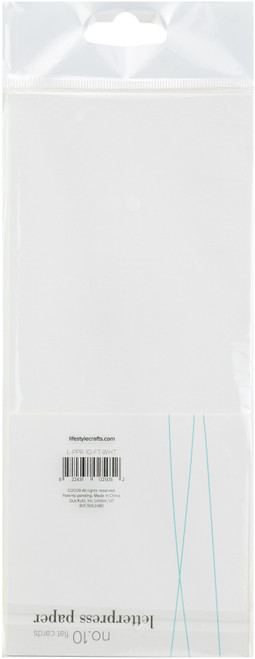 We R Letterpress Paper 4"X9" 25/Pkg-White - 5A002WTF-1GXPM