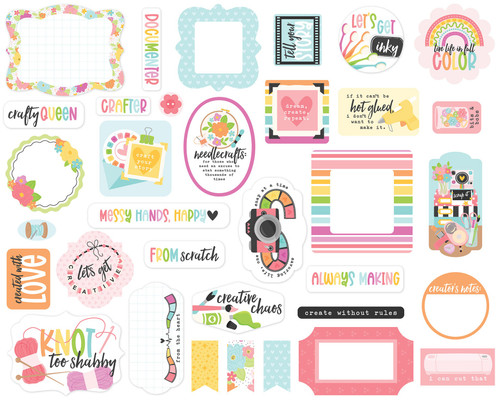 Echo Park Ephemera-Craft Room - 5A003HNK-1HCT5