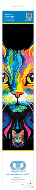 Diamond Dotz Neon Diamond Art Kit 14"X18"-Noir Cat - 5A0030VL-1H2BT - 4895225943654