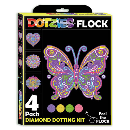 Diamond Dotz Dotzies Flock Diamond Art Kit 8"X10"-Neon Mandalas - 5A0030VT-1H2BS - 4895225944385