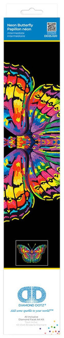 Diamond Dotz Neon Diamond Art Kit 14"X18"-Noir Butterfly - 5A0030VZ-1H2BX - 4895225943661
