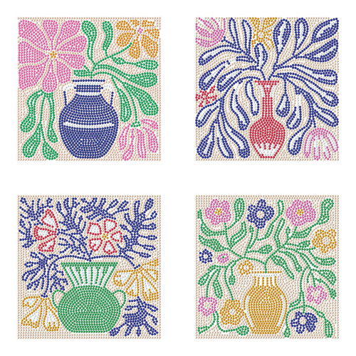 Diamond Dotz Mini Dotz Diamond Art Kit 5"X5"-Deco Vases - 5A0030VX-1H2BY