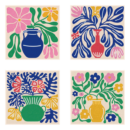 Diamond Dotz Mini Dotz Diamond Art Kit 5"X5"-Deco Vases - 5A0030VX-1H2BY