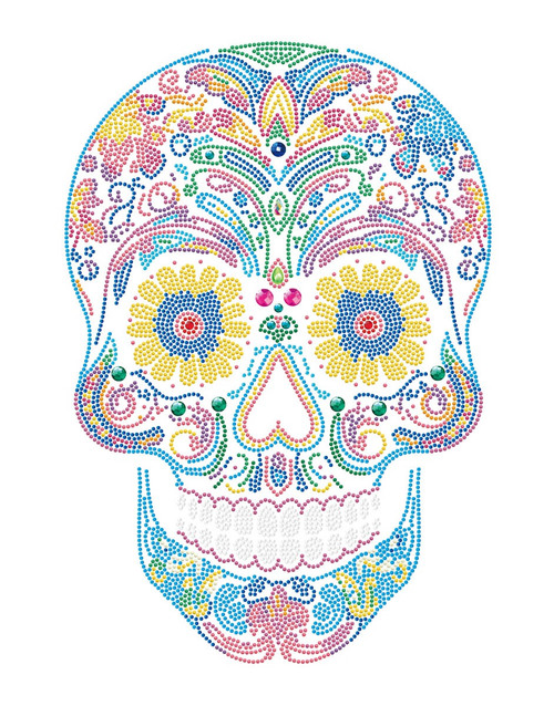 Diamond Dotz Neon Diamond Art Kit 14"X18"-Noir Skull - 5A0030VY-1H2BZ