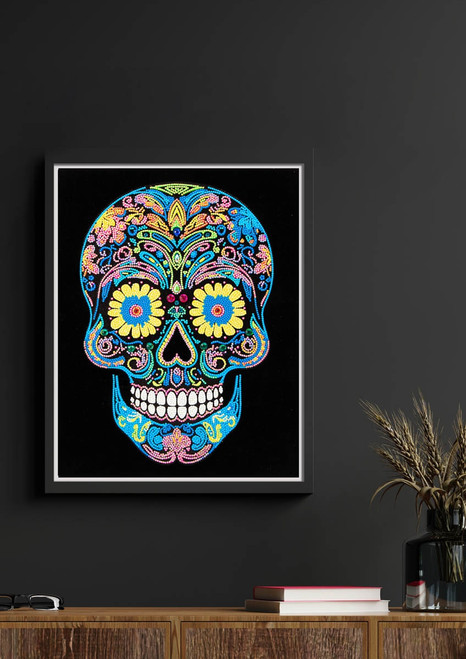 Diamond Dotz Neon Diamond Art Kit 14"X18"-Noir Skull - 5A0030VY-1H2BZ Diamond Dotz Neon Diamond Art Kit 14"X18"-Noir Skull - 5A0030VY-1H2BZ