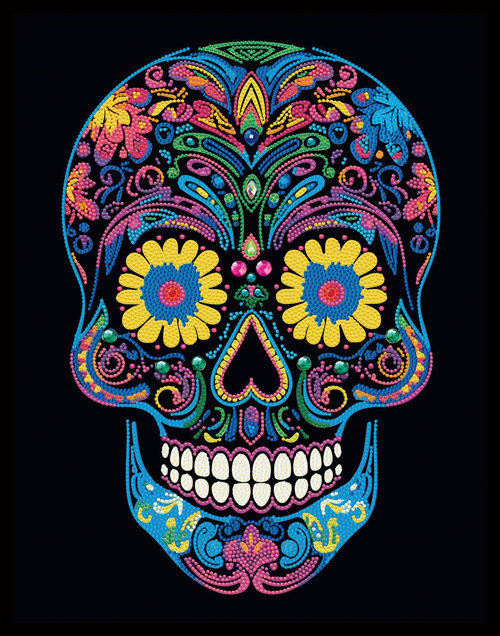 Diamond Dotz Neon Diamond Art Kit 14"X18"-Noir Skull - 5A0030VY-1H2BZ Diamond Dotz Neon Diamond Art Kit 14"X18"-Noir Skull - 5A0030VY-1H2BZ