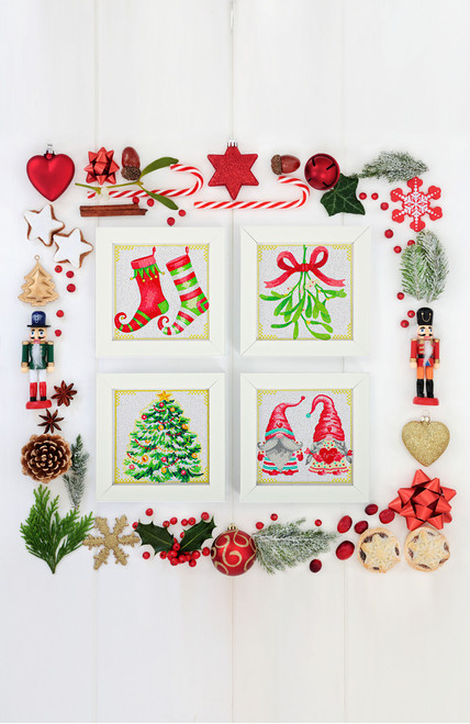 Diamond Dotz Mini Dotz Diamond Art Kit 5"X5"-Christmas Joy - 5A0030VP-1H2BV