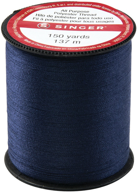 SINGER All-Purpose Polyester Thread 150yd-Navy - 60013-1