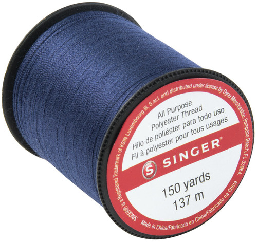 SINGER All-Purpose Polyester Thread 150yd-Navy - 60013-1
