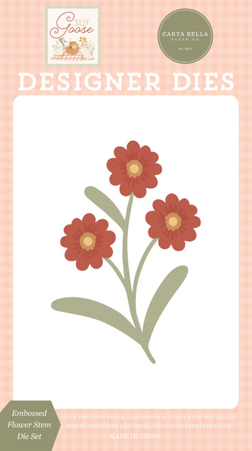 Carta Bella Silly Goose Die Set-Embossed Flower - 5A003HPC-1HCT9 - 810192599554 Carta Bella Silly Goose Die Set-Embossed Flower - 5A003HPC-1HCT9 - 810192599554