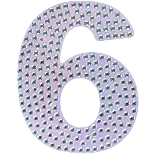 Jolee's Number Sticker-#6 Crystal - 5A003HKT-1HCRY