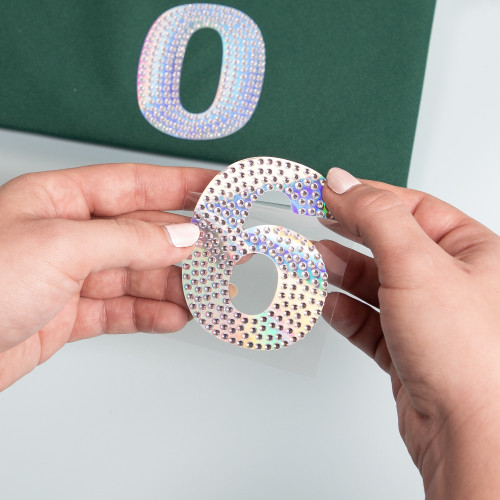 Jolee's Number Sticker-#6 Crystal - 5A003HKT-1HCRY