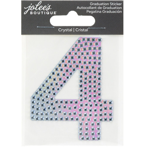 Jolee's Number Sticker-#4 Crystal - 5A003HKR-1HCS3 - 191648189780