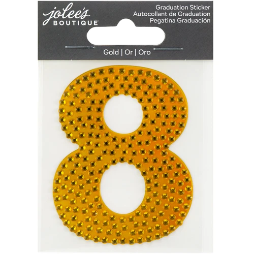 Jolee's Number Sticker-#8 Gold - 5A003HKX-1HCRZ - 191648189834