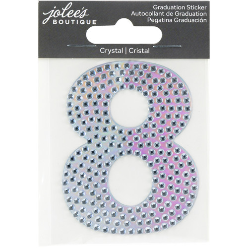 Jolee's Number Sticker-#8 Crystal - 5A003HKY-1HCS4 - 191648189841