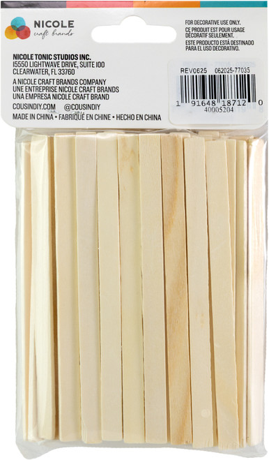 CousinDIY Skinny Square Craft Sticks 75/Pkg-Natural - 5A0039D0-1H8JF