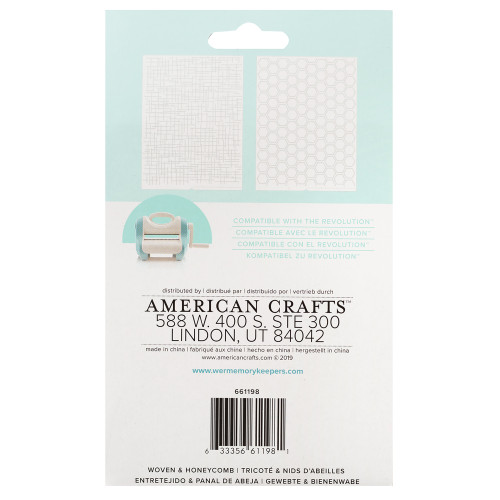 We R Revolution Embossing Folders 2/Pkg-Woven Honeycomb - 5A002WTY-1GXQ2