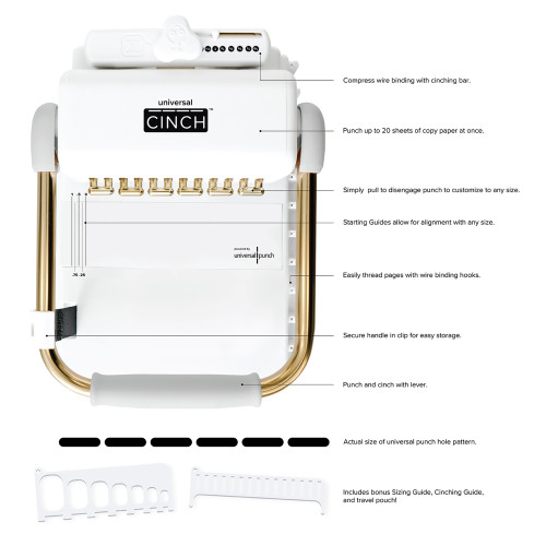 We R Universal Cinch-Gold & White - 5A003097-1H1ST