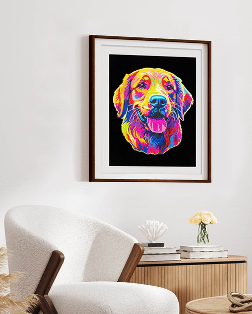 Diamond Dotz Neon Diamond Art Kit 14"X18"-Noir Dog - 5A0030W0-1H2BH