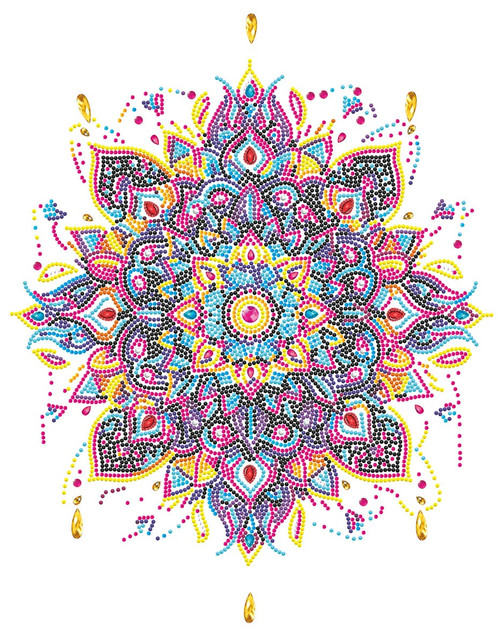 Diamond Dotz Neon Diamond Art Kit 14"X18"-Noir Mandala - 5A0030VM-1H2BL