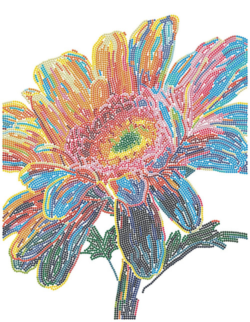 Diamond Dotz Neon Diamond Art Kit 14"X18"-Noir Flower - 5A0030VH-1H2BN
