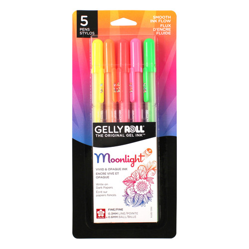 Sakura Gelly Roll Moonlight Fine Point Pens 5/Pkg-Dawn - 58174 - 053482581741