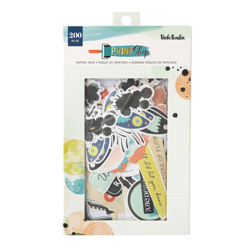 Vicki Boutin Print Shop Paperie Pack 200/Pkg-Paper Pieces & Washi Stickers - VB013951 - 718813173308