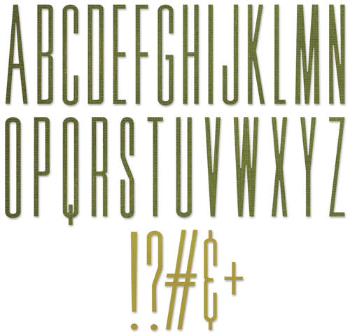 Sizzix Thinlits Dies By Tim Holtz 31/Pkg-Alphanumeric Stretch Upper - 665206 - 630454269977