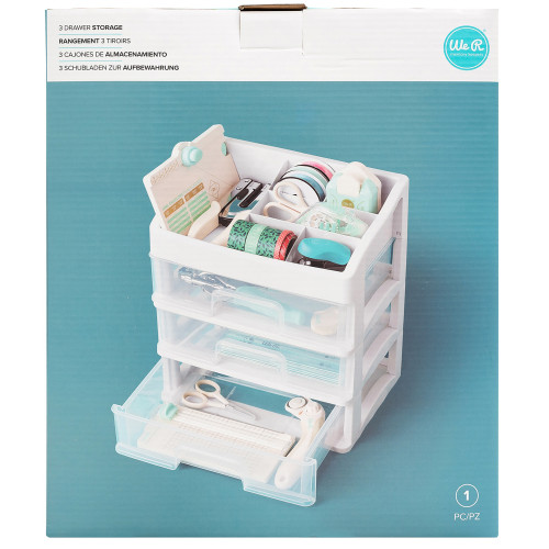 We R 3-Drawer Plastic Storage-11"X8"X12.5" Case - WR661059 - 633356610595