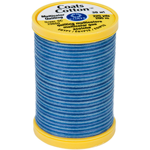 Coats Cotton Machine Quilting Thread Multicolor 225yd-Blue Clouds - S972-0845 - 073650832529