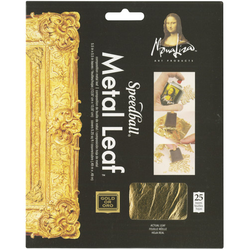 Mona Lisa Composition Gold Leaf Sheets-5.5"X5.5" 25/PKG - 0010204 - 081093002041