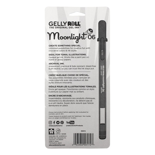 Gelly Roll Moonlight Fine Point Pens 5/Pkg-Grays - 58172