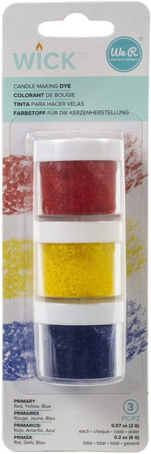 We R Wick Wax Dye 1oz 3/Pkg-Primary - WRWD-342 - 633356603429