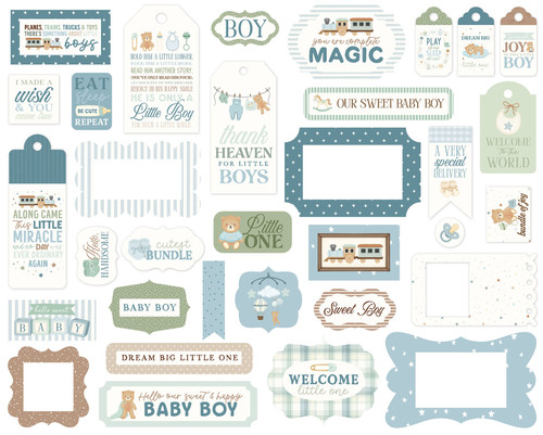 3 Pack - Carta Bella Tags & Frames Ephemera-Little Lullabies - Baby Boy - 5A003HJP-1HCM8