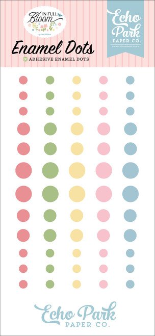 3 Pack - Echo Park Adhesive Enamel Dots-In Full Bloom - 5A003HFM-1HCQR - 810192598731