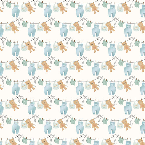 25 Pack - Carta Bella Little Lullabies Baby Boy Cardstock 12"X12"-Multi Journaling Cards - 5A003HG8-1HCR2